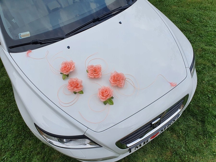 artmimi > Dekoracja na samochód stroik ślubny ozdoba GRATIS